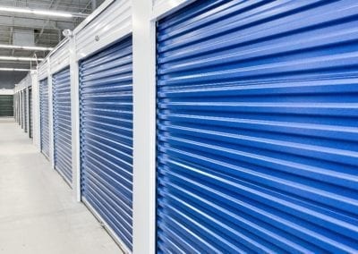 Blue Indoor Storage Units at Ashland Storage Center